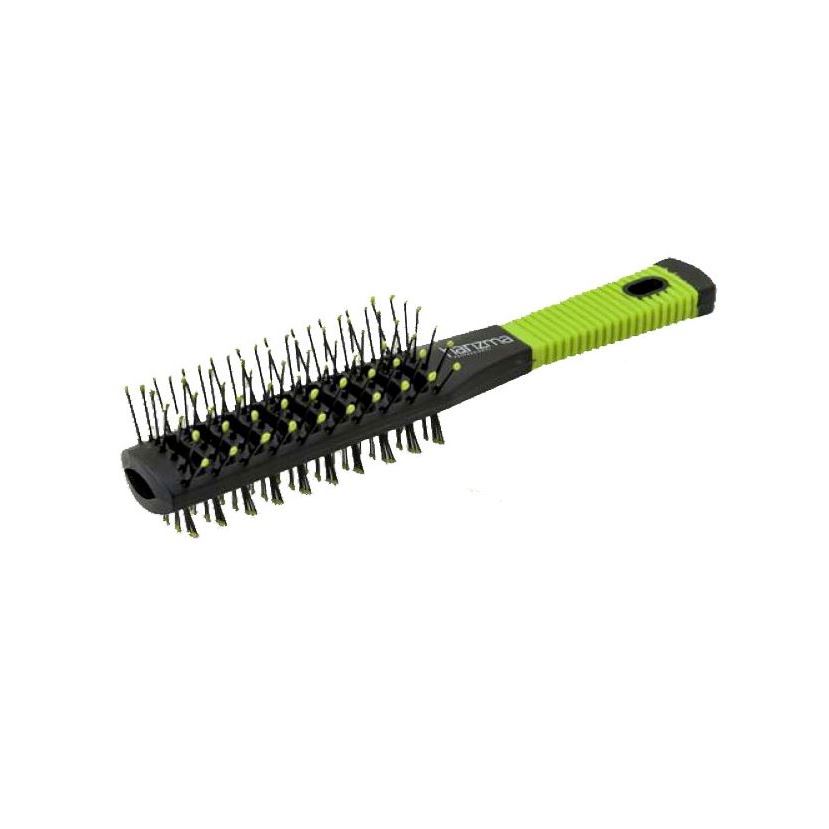 Harizma Professional Щетки и расчески для волос h10608-16 Щетка туннельная двухстороняя, черно-зеленая Щетка туннельная двухстороняя, черно-зеленая