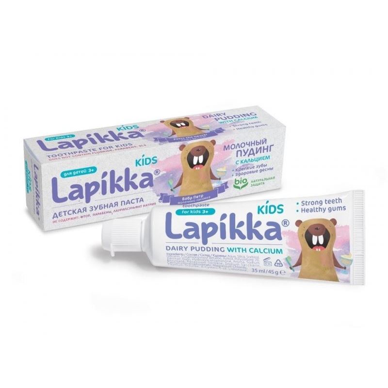 R.O.C.S. Baby Lapikka Kids Молочный пудинг 3+ Зубная паста Молочный пудинг с кальцием