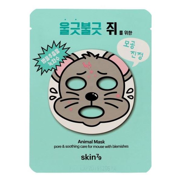 Skin79  Face Care Animal Mask Pore & Soothing Care for Mouse Wint Blemishes Осветляющая маска для лица Мышка