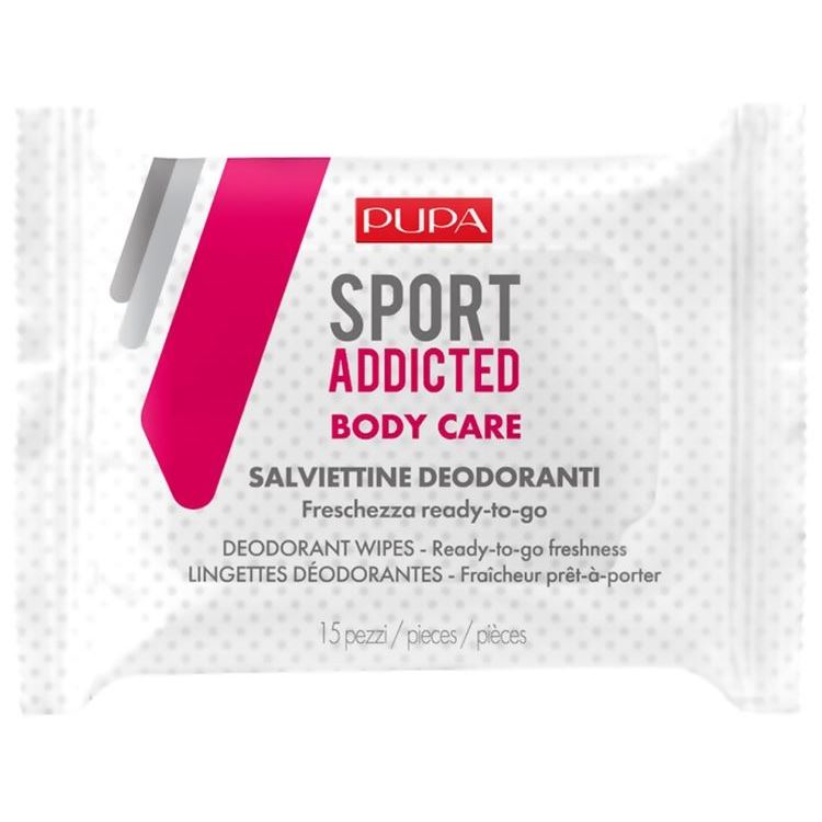 Pupa Body Care Sport Addicted Deodorant Wipes Ready-To-Go Freshness Салфетки дезодорирующие