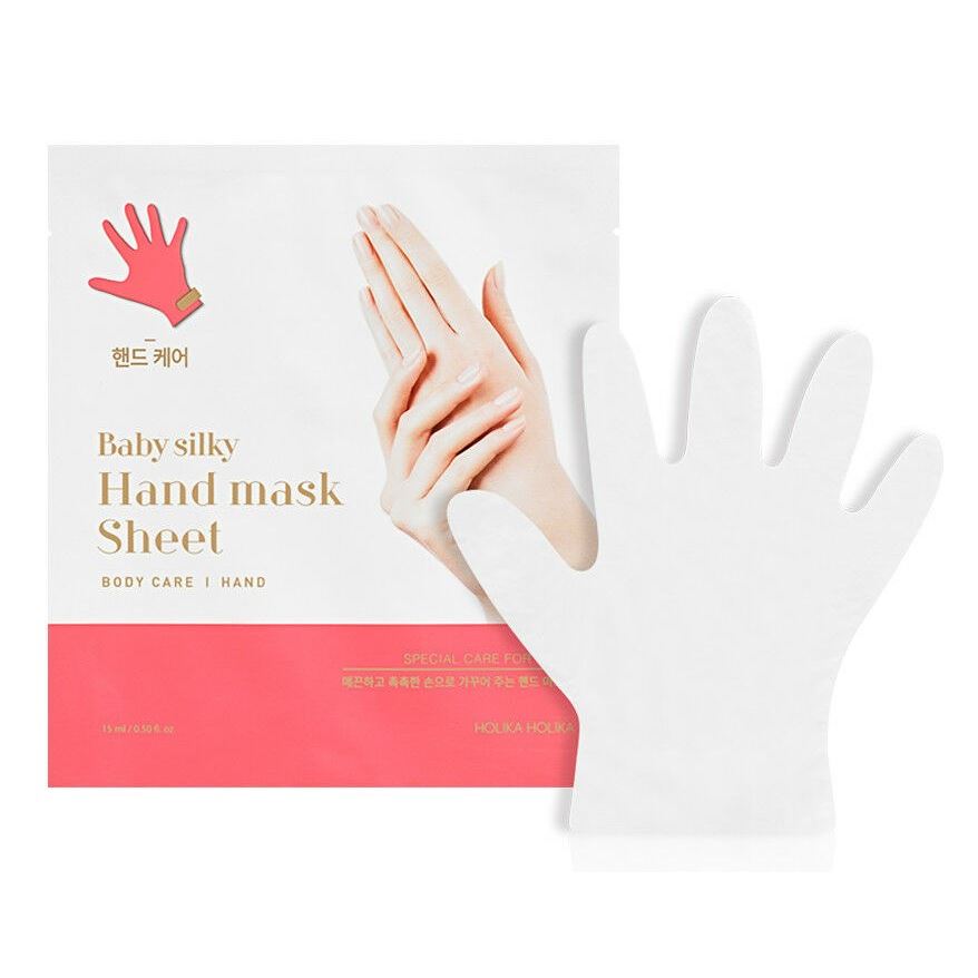 Holika Holika Hand & Feet Care Baby Silky Hand Mask AD Тканевая маска для рук увлажняющая