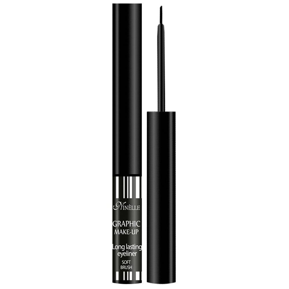 Ninelle Make Up Graphic Make-Up Long Lasting Eyeliner Soft Brush Подводка для глаз с кисточкой