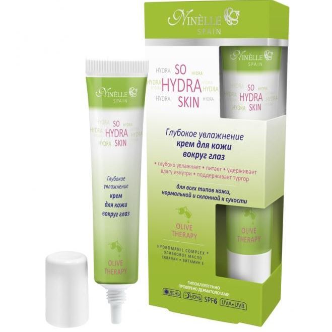 Ninelle So Hydra Skin So Hydra Skin Olive Therapy Крем для кожи вокруг глаз SPF 6 Крем для кожи вокруг глаз Глубокое увлажнение SPF 6