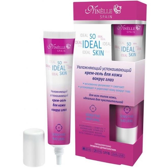 Ninelle So Ideal Skin So Ideal Skin Sensitive Natural Крем-гель для кожи вокруг глаз SPF 6 Увлажняющий и успокаивающий крем-гель для кожи вокруг глаз SPF 6