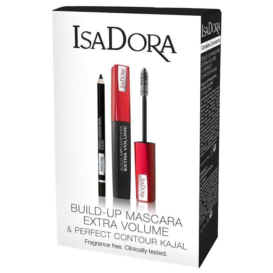 IsaDora Make Up Build-Up Mascara Extra Volume & Perfect Contour Kajal  Подарочный набор: тушь для ресниц, карандаш для век