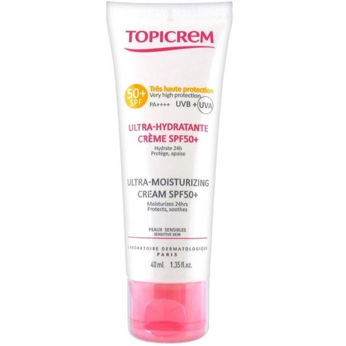 Topicrem Essentials  Ultra-Moisturizing Cream SPF50+ Ультра-увлажняющий крем SPF 50+ для чувствительной кожи