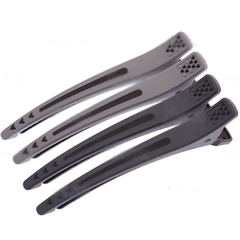Harizma Professional Аксессуары h10900 Antislip Зажимы для волос пластиковые  Зажимы для волос пластиковые  4 штуки в упаковке, черные