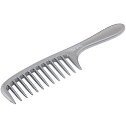 h10651 Расческа-гребень с ручкой 22 см серебро