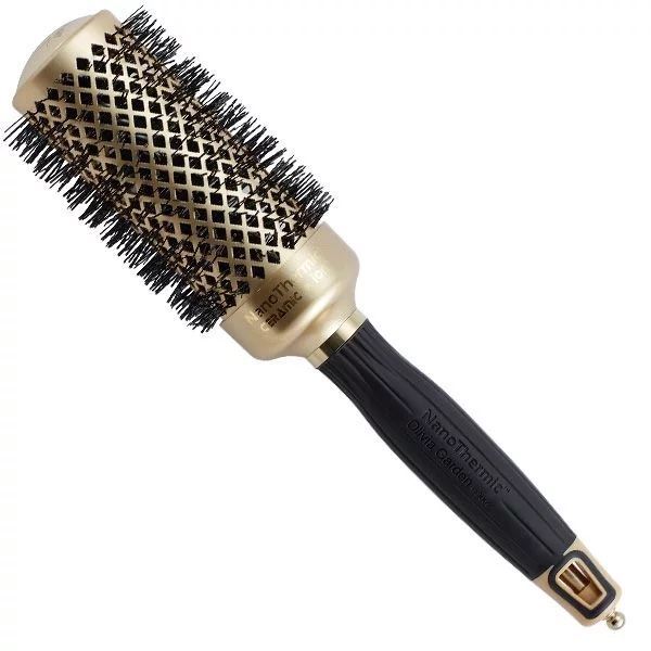 Olivia Garden Брашинги для волос OGBNTGO34 Nano Thermic Ceramic + Ion Термобрашинг для волос, лимитированный выпуск Термобрашинг для волос 34 мм с керамическим покрытием и жаропрочной щетиной, лимитированный выпуск