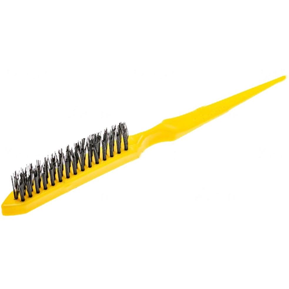 Harizma Professional Щетки и расчески для волос h10642-12 Щетка для начеса желтая Щетка для начеса с пластиковой щетиной желтая 