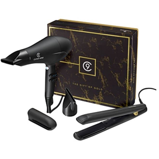 Cloud Nine Стайлеры Touch & Airshot in Black Marble Gift Box Подарочный набор "Черный мрамор" с Феном и Сенсорным стайлером для выпрямления
