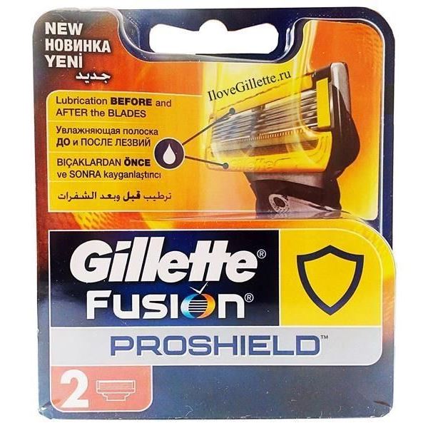 Gillette Бритвенные системы Fusion ProShield - 2 Сменные Кассеты Набор сменных кассет к бритвенному станку