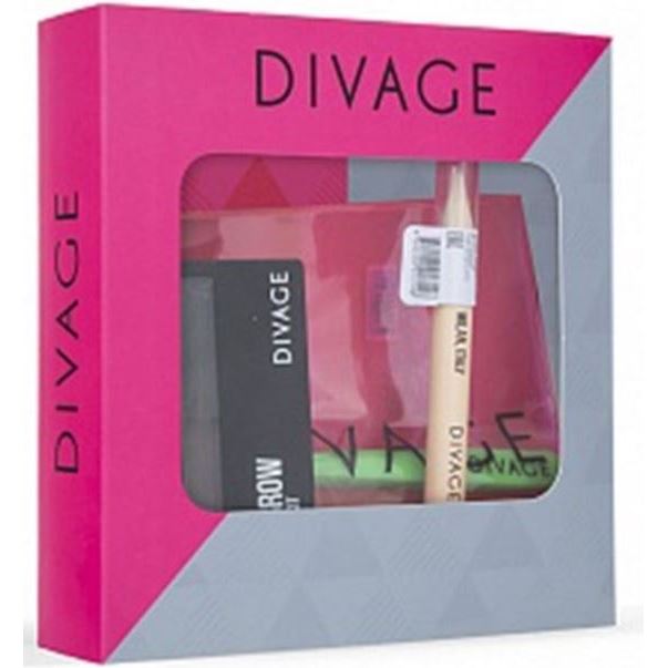 Divage Gift Set Подарочный набор №67 Подарочный набор: набор для моделирования формы бровей, карандаш-хайлайтер, пинцет