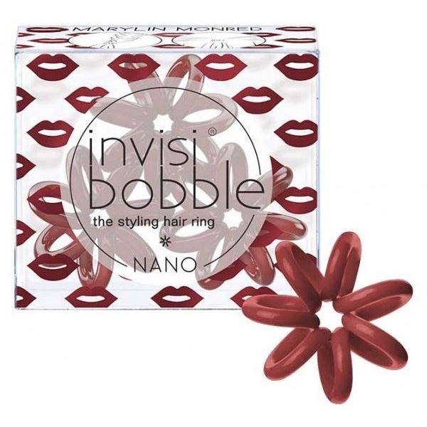 Invisibobble Резинки для волос Nano Marilyn Monred Нано-резинка для волос, цвет утонченный красный