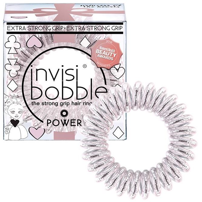 Invisibobble Резинки для волос Power Princess Of The Hearts Резинка для волос  с вкраплениями металлических блесток, цвет искристый розовый