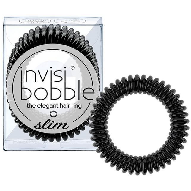 Invisibobble Резинки для волос Slim True Black Резинка-браслет черная