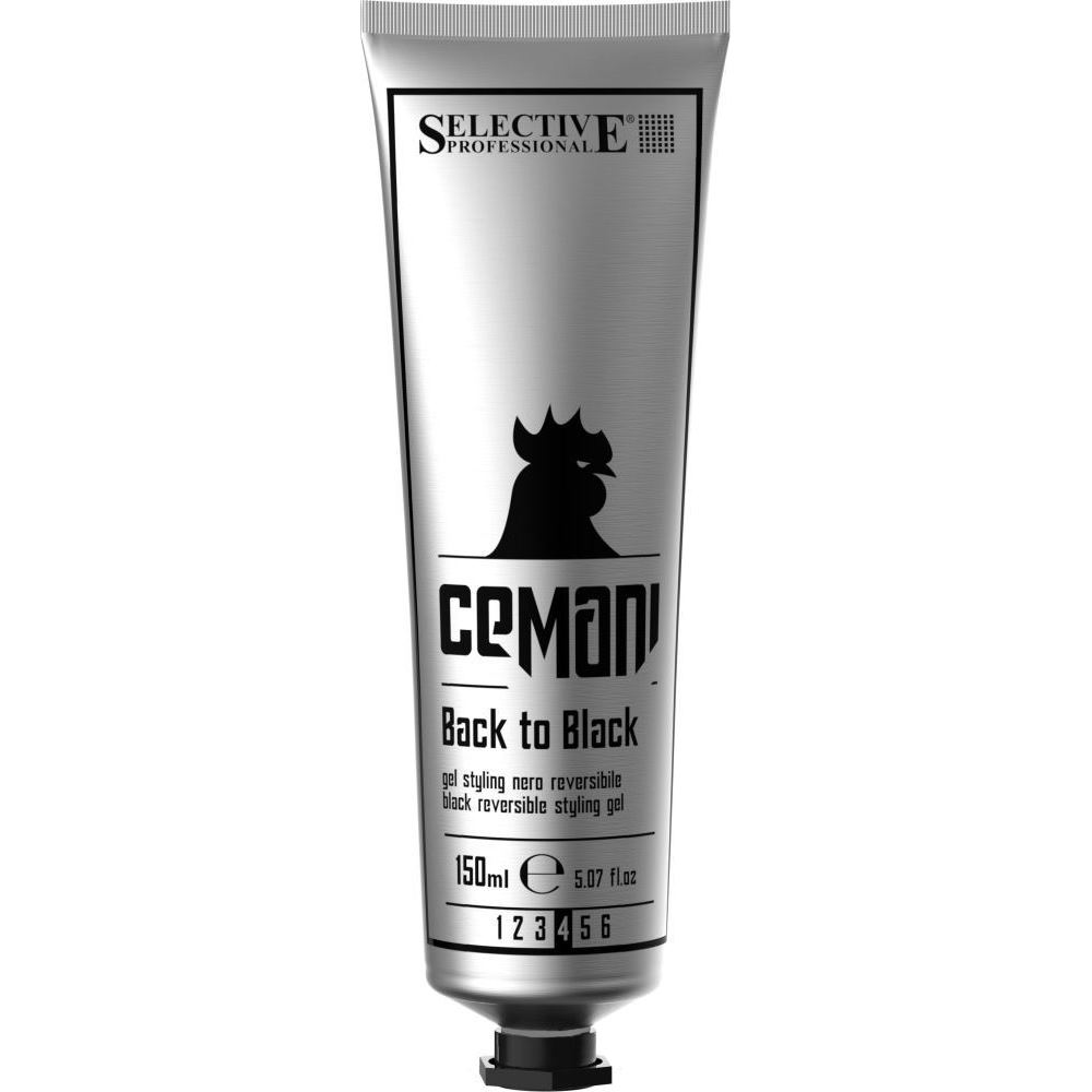 Selective Professional Cemani Back to Black Gel Styling Гель для укладки волос со смываемым чёрным пигментом