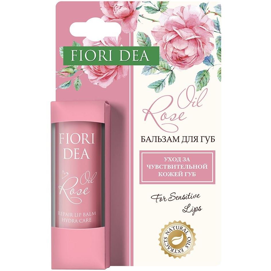 Fiori Dea Бальзамы для губ Rose Oil Repair Lip Balm Hydra Care Бальзам для губ восстанавливающий Масло розы