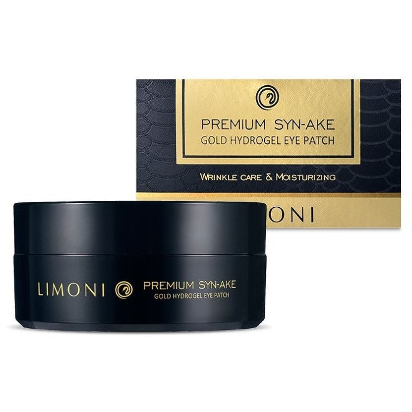 Limoni Syn-Ake Anti-Winkle Premium Syn-Ake Gold Hydrogel Eye Patch  Антивозрастные гелевые патчи для век со змеиным ядом