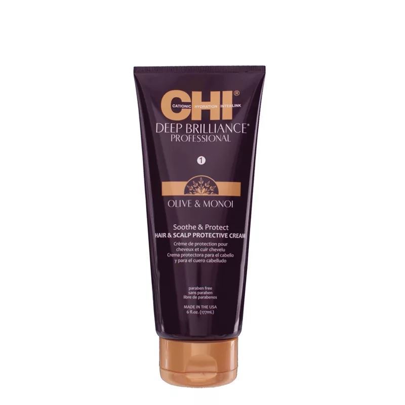 CHI Deep Brilliance Olive & Monoi Soothe & Protect Hair & Scalp Pronective Cream Крем для кожи головы и защиты волос