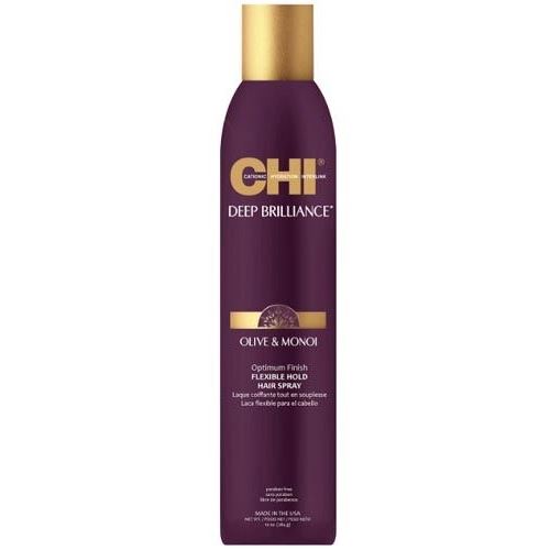 CHI Deep Brilliance Olive & Monoi Optimum Finish Flexible Hold Hair Spray Лак для волос эластичной фиксации Оптимальный Результат