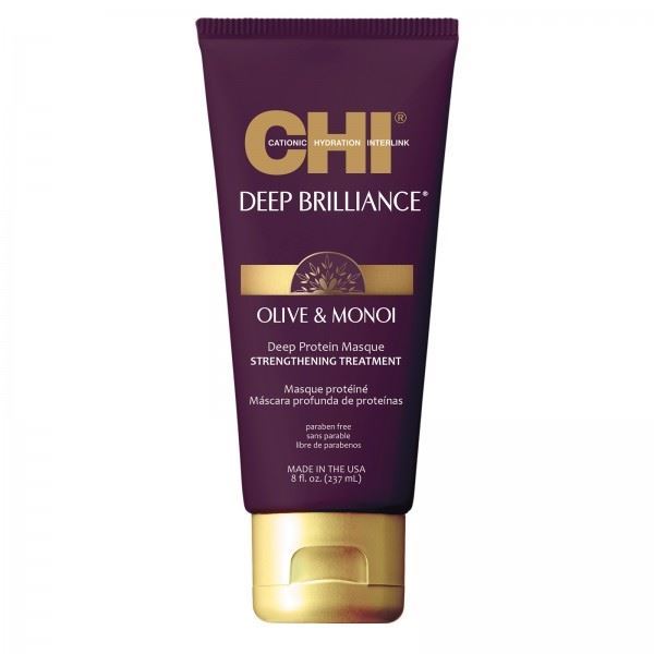 CHI Deep Brilliance Olive & Monoi Deep Protein Masque Strengthening Treatment Протеиновая маска Глубокий Уход