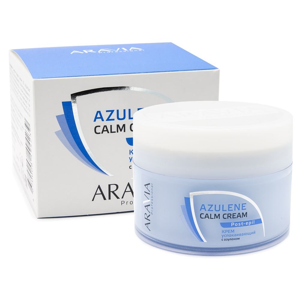 Aravia Professional Средства до и после депиляции Azulene Calm Cream Крем успокаивающий с азуленом