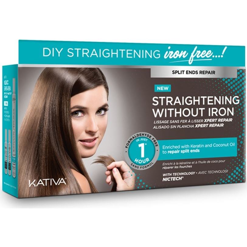 Kativa Iron Free Набор для выпрямления волос «Восстановление» Набор для выпрямления волос «Восстановление» для волос с секущимися кончиками