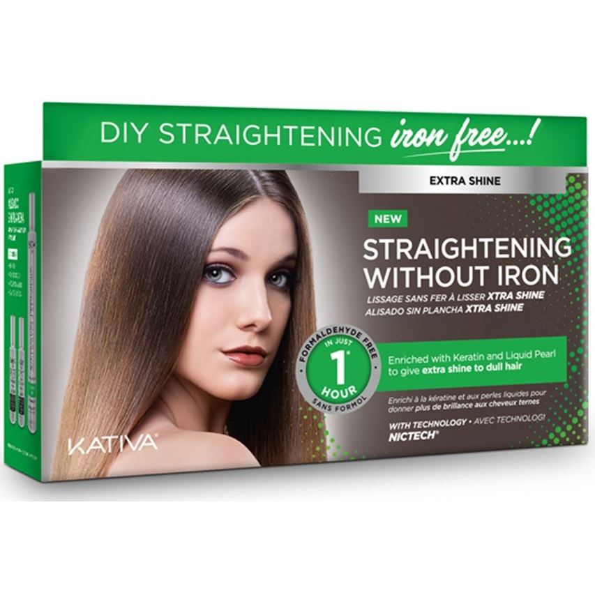 Kativa Iron Free Набор для выпрямления волос «Экстра-блеск»  Набор для выпрямления волос «Экстра-блеск» для тусклых волос с жемчугом и кератином