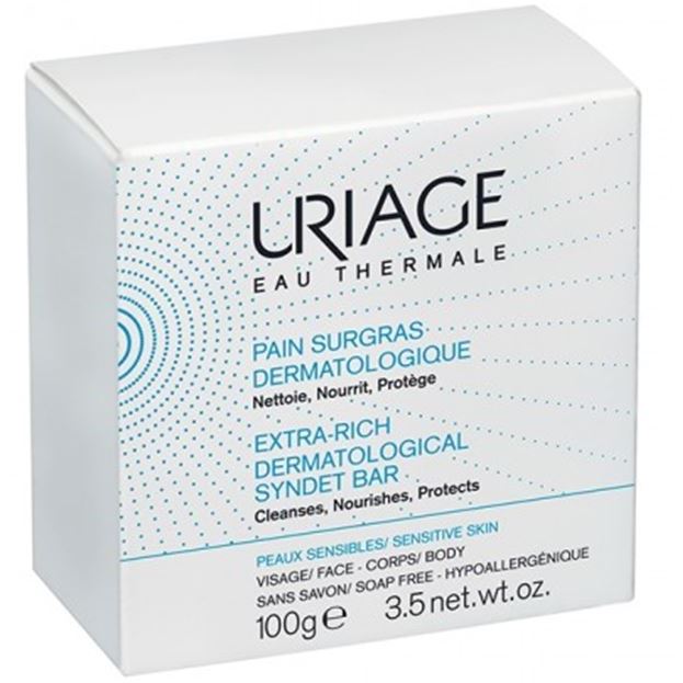 Uriage Eau Thermale Extra-Rich Dermatological Syndet Bar Обогащенное дерматологическое очищающее мыло