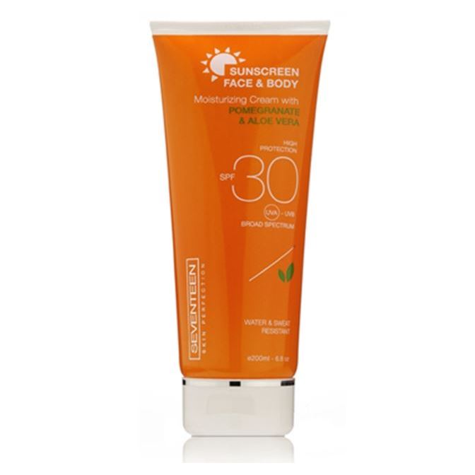 Seventeen Skin Care Sunscreen Face & Body Moisturizing Cream SPF 30 Солнцезащитный увлажняющий крем для лица и тела