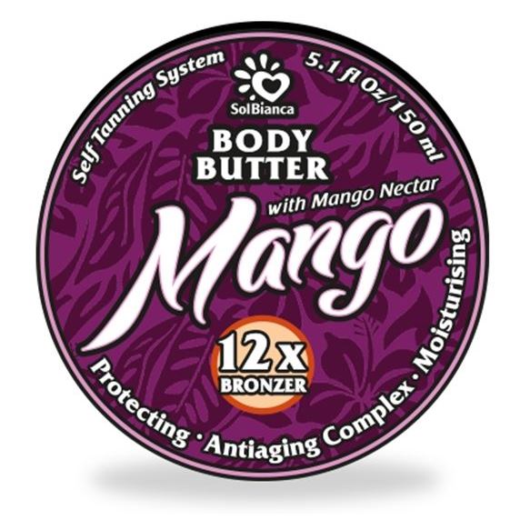 SolBianca Твердые масла Body Butter Body Butter Mango  Твердое масло-автозагар для тела с маслами косточек манго, ши и бронзаторами