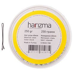 Harizma Professional Аксессуары h10533-15B Невидимки 40 мм прямые черные Невидимки 40 мм прямые черные 250 г
