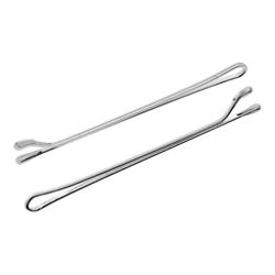 h10537-17 Невидимки 60 мм прямые серебро 24 шт