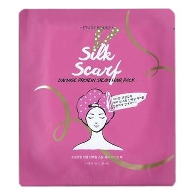 Etude House Hair Care Silk Scarf Damage Protein Steam Hair Pack Маска для волос питательная протеиновая для поврежденных волос
