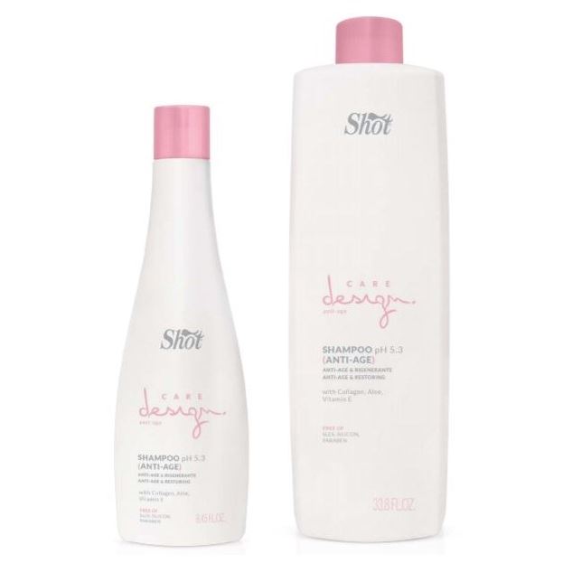 Shot Care&Glamour Care Design Anti-Age Shampoo Шампунь восстанавливающий с коллагеном