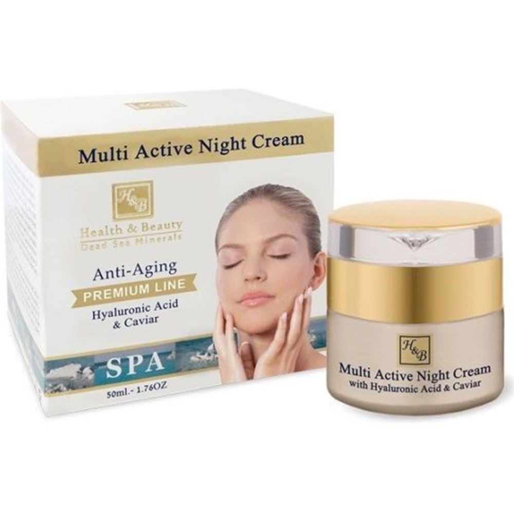 Health & Beauty Face Care Multi Active Night Cream With Hyaluronic Acid & Caviar Мультиактивный ночной крем с гиалуроновой кислотой и экстрактом черной икры