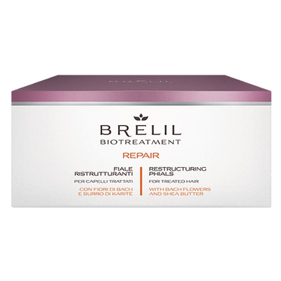 Brelil Professional Bio Traitement Repair  Restructuring Phials For Treated Hair  Восстанавливающий лосьон для поврежденных волос