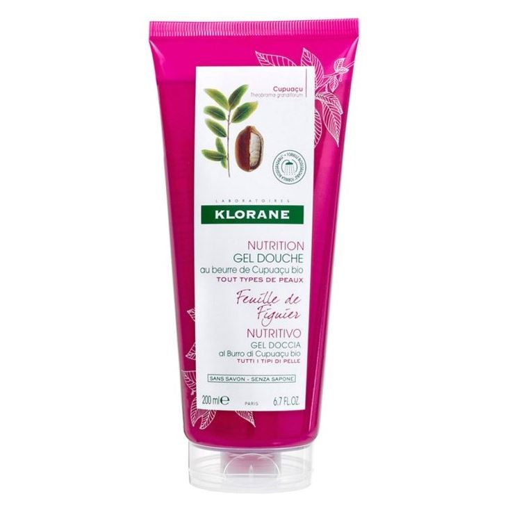 Klorane Dermo Protection Гель для душа Нежный Инжир питательный с органическим масло Купуасу Nutrition Gel Douche Fenille de Figuier Гель для душа питательный Нежный Инжир с органическим маслом Купуасу