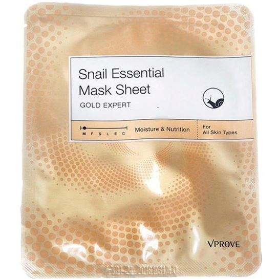 Vprove Expert Gold Expert Snail Essential Mask Sheet  Тканевая восстанавливающая маска для лица с муцином улитки