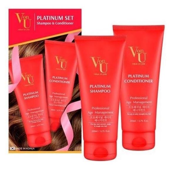 Von-U Уход за волосами Platinum Set Shampoo & Conditioner Набор с платиной: шампунь, кондиционер