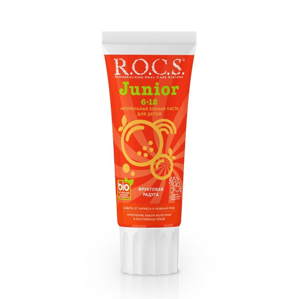 R.O.C.S. Baby Junior 6 - 12 Фруктовая радуга Зубная паста 