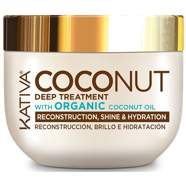 Kativa Coconut Deep Treatment With Organic Coconut Oil Восстанавливающая маска с органическим кокосовым маслом для поврежденных волос