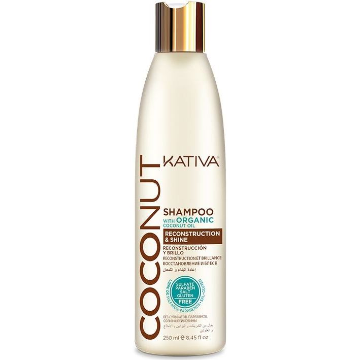 Kativa Coconut Shampoo With Organic Coconut Oil Восстанавливающий шампунь с органическим кокосовым маслом для поврежденных волос