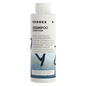 Korres Hair Shampoo Rice Proteins & Oligoelements Тонизирующий шампунь Протеины Риса и Олигоэлементы для тонких, хрупких волос