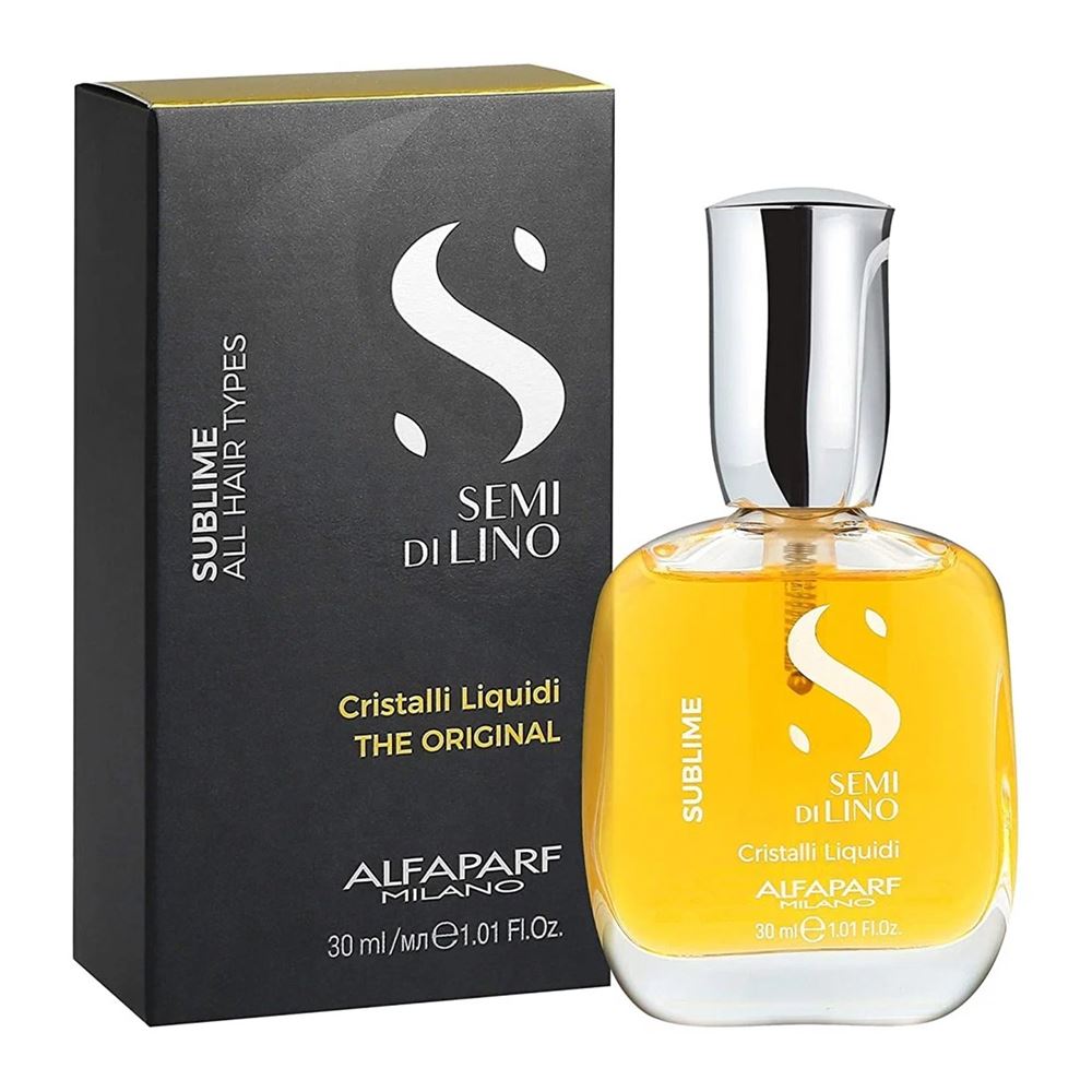 Alfaparf Milano Semi Di Lino Sublime Cristalli Liquidi Масло с термозащитой против секущихся волос, придающее блеск 