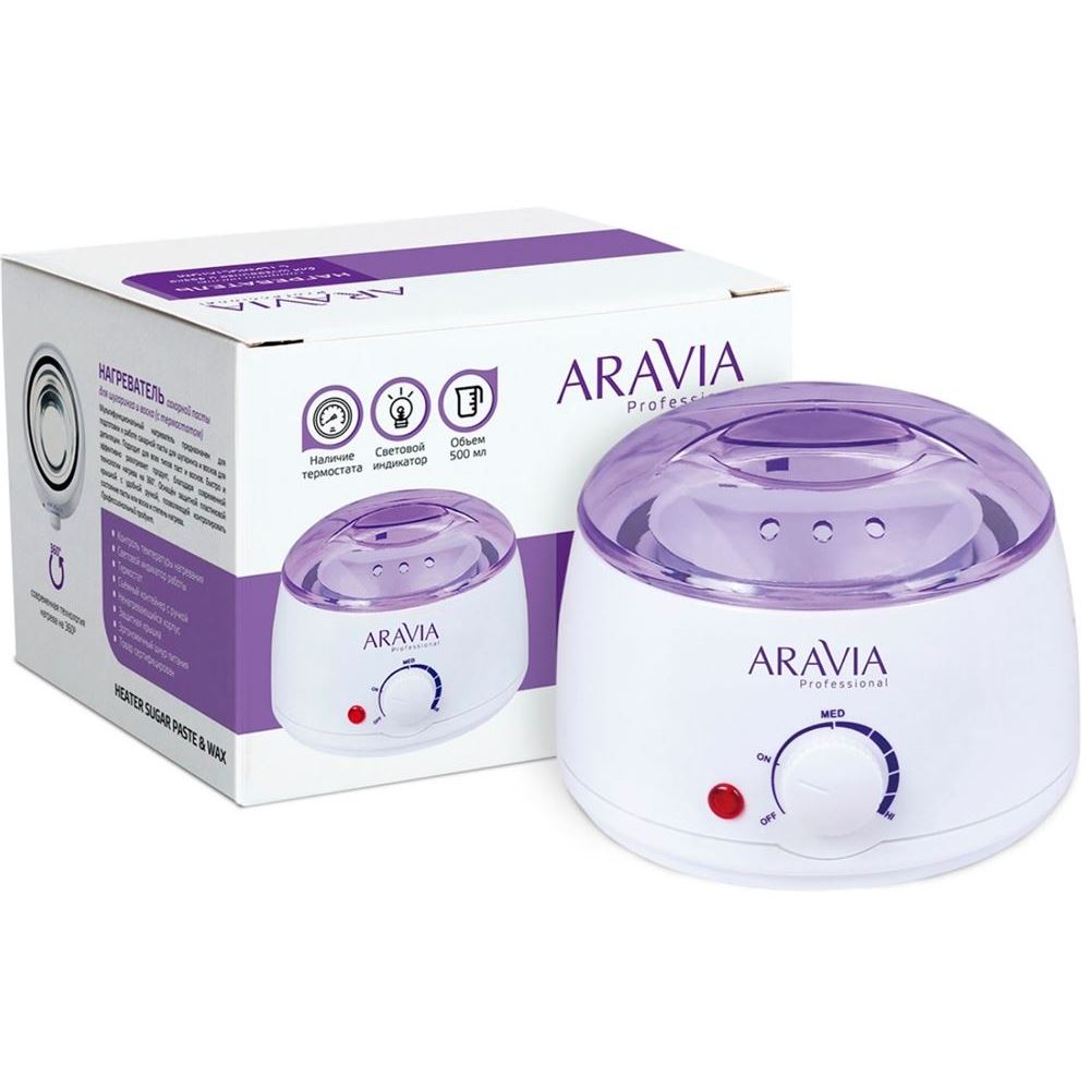 Aravia Professional Аксессуары 8012 Нагреватель Нагреватель с термостатом (воскоплав) 500 мл сахарная паста и воск