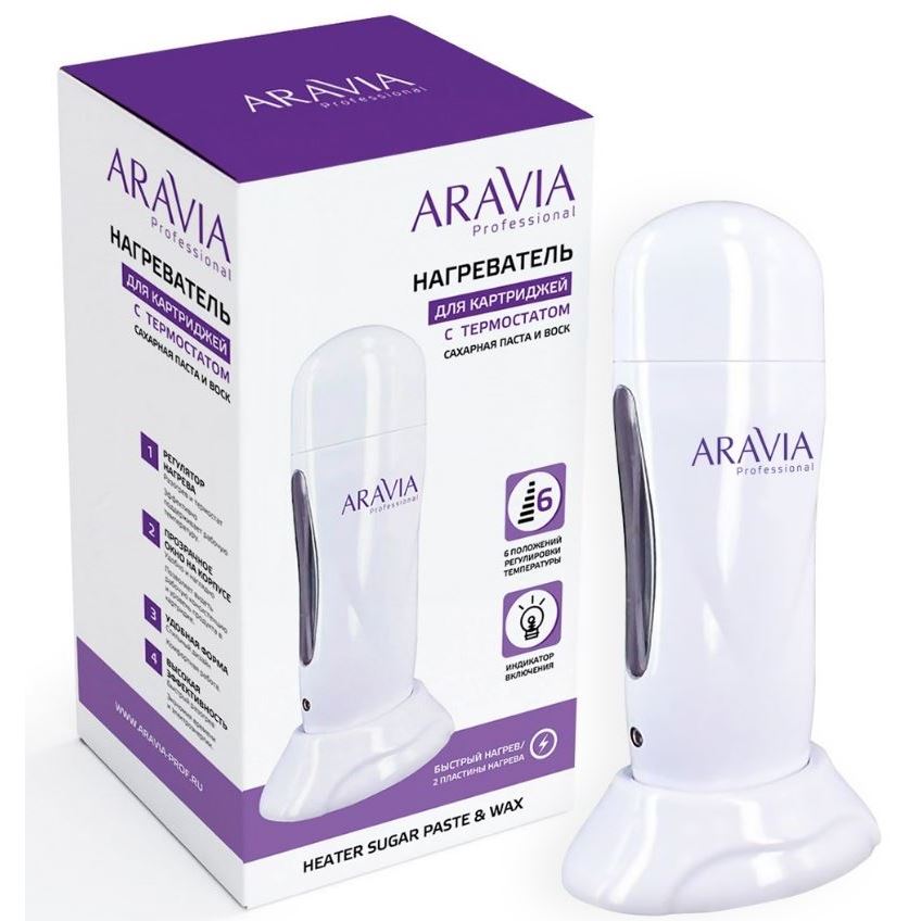 Aravia Professional Аксессуары 8011 Нагреватель Нагреватель для картриджей с термостатом (воскоплав) сахарная паста и воск