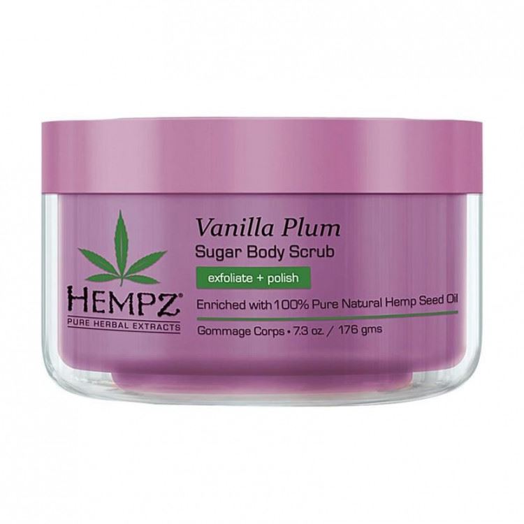 Hempz Body Care Vanilla Plum Herbal Sugar Body Scrub  Скраб для тела Слива и Ваниль