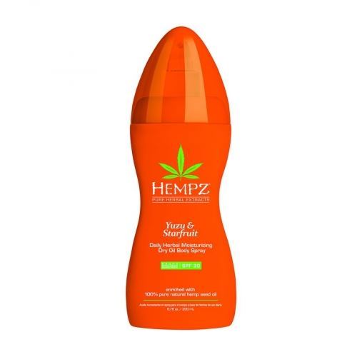 Hempz Sun Yuzu & Starfruit Daily Herbal Moisturizing Dry Oil Body Spray SPF 30 Масло-спрей солнцезащитное увлажняющее для тела юдзу и карамбола